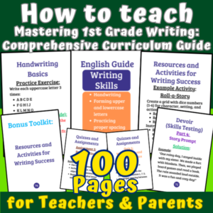 Mastering 1st Grade Writing Comprehensive Curriculum Guide for Teachers & Parents